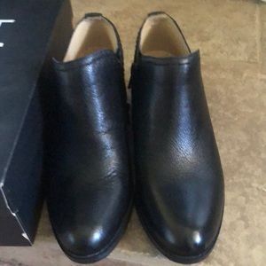 Zarie black, leather bootie. Size 6. Brand new in box.